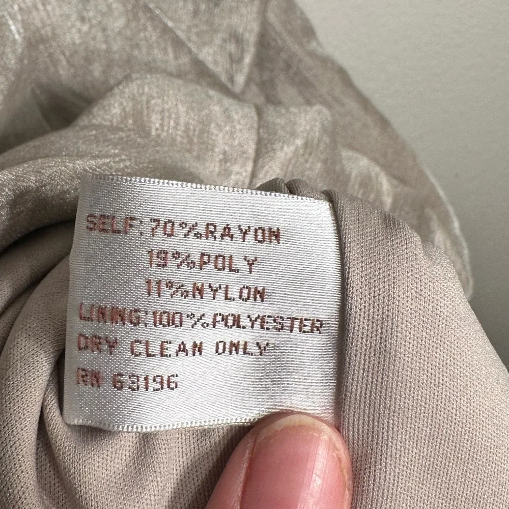 Fancy suzi chin by maggie boutique size 10 scrunch metallic party dress - Picture 7 of 11